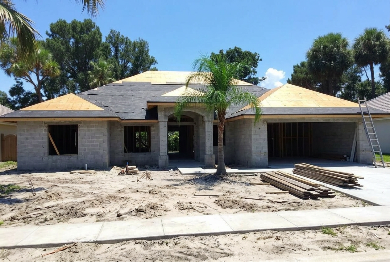 Cape Coral Tile Re-Roof — In Progress